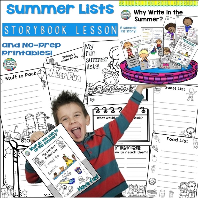 Summer Lists - Storybook Lesson (with Printables!)