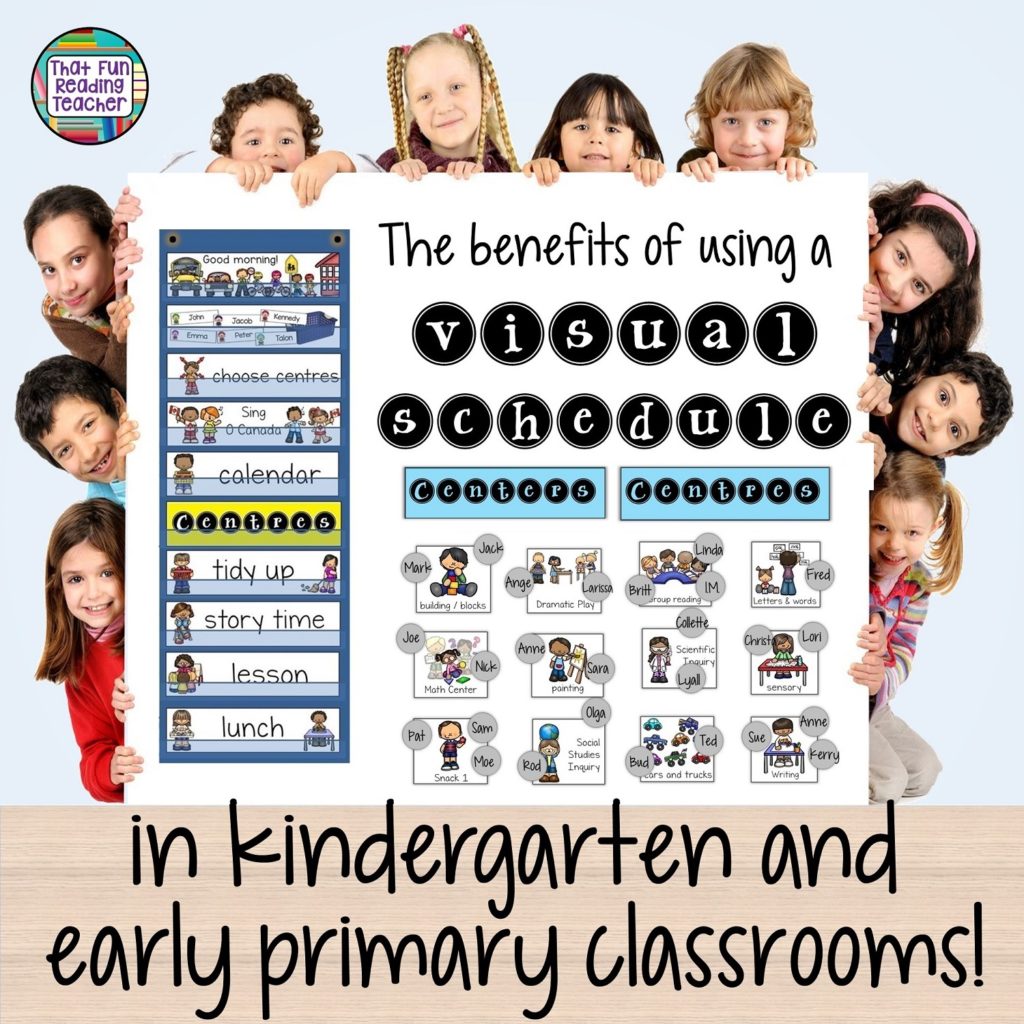The benefits of using a visual schedule in kindergarten and early primary classrooms | That Fun Reading Teacher.com