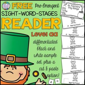 Free PreEmergent reader for St. Patrick's Day! Level aa!