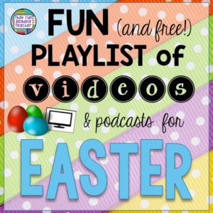 Fun and free playlist of videos and podcasts for EASTER | ThatFunReadingTeacher.com