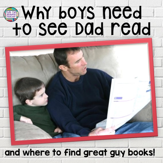 Why boys need to see dad read - and where to find great guy books #boysreading #earlyliteracy #literacy #guysread #education #parenting