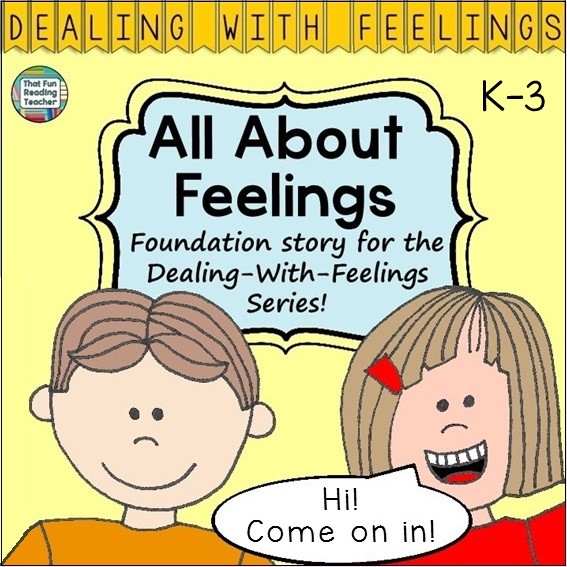 All About Feelings children's story introducing a variety of feelings excited, sad, angry, frustrated, proud, surprised. Foundation story for Dealing-With-Feelings series $