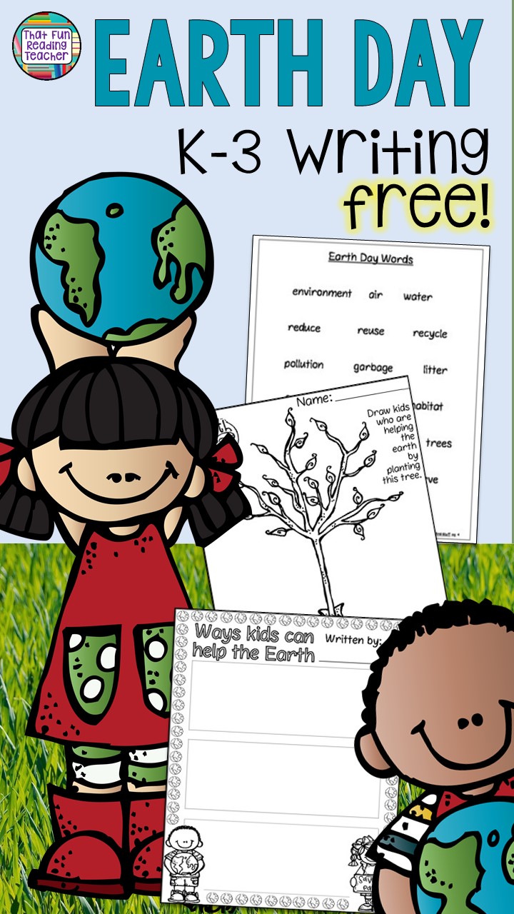 Earth Day Writing Freebie for K-3 students! 3-part graphic organizer - That Fun Reading Teacher