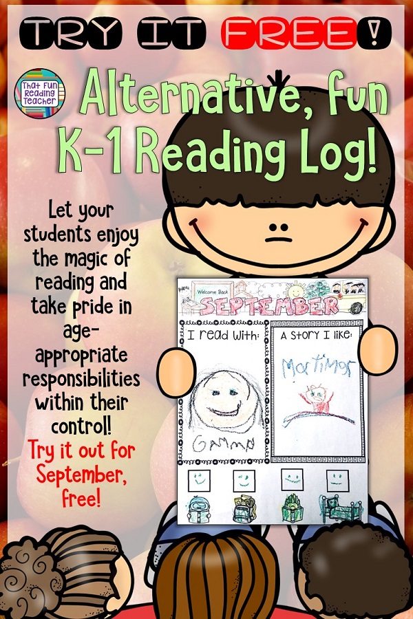 Looking for an alternative Reading Log for your Kindergarten, first grade students? Try September free on this K-1 Reading Log Rejigged, with the focus on sharing magic of reading, taking pride in age-appropriate responsibilities! #September #bts #kindergarten #free #tpt #readinglogalternative   