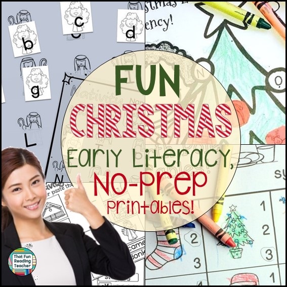 Fun Christmas Early Literacy No-Prep Printables!