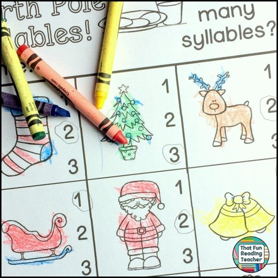 Every Read and Write and More set includes a syllables activity. More in a future post on the benefits of learning about and practicing syllables!