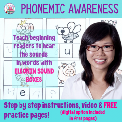Phonemic awareness - hearing sounds in words with Elkonin sound boxes