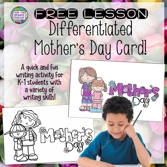 Free Mother's Day writing lesson: