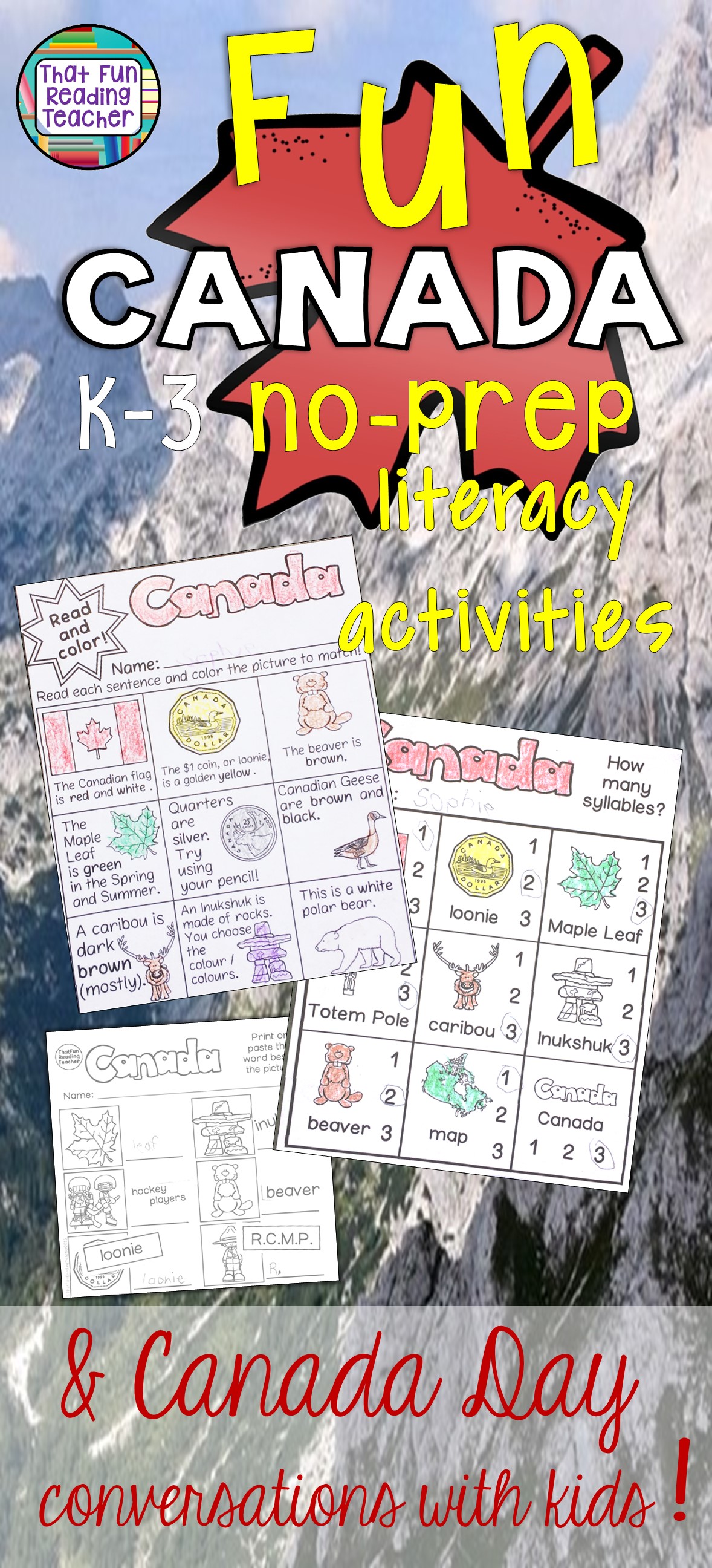 I like to discuss Canada Day with my students, and do some fun Canada-themed literacy skill review, vocabulary and writing activities. Check out this post for a peek!