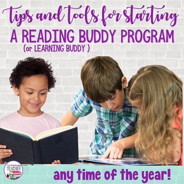 Tips and tools for starting a reading buddy in your classroom any time of year! | That Fun Reading Teacher.com #readingbuddies #teaching #teachersoftpt #literacy #education