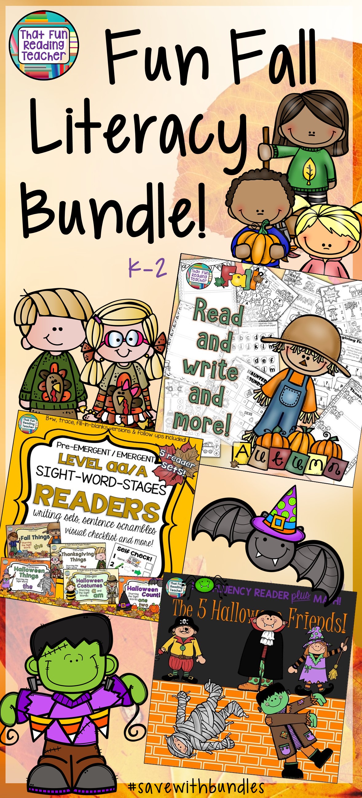 Autumn, Thanksgiving and Halloween sight word and fluency readers and fresh, fantastically fun fall activities for K-2! $