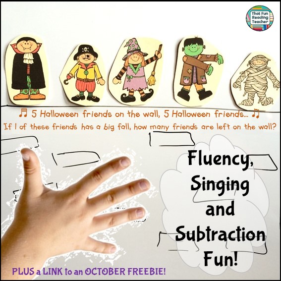 Halloween Fluency, Singing & Subtraction Fun!