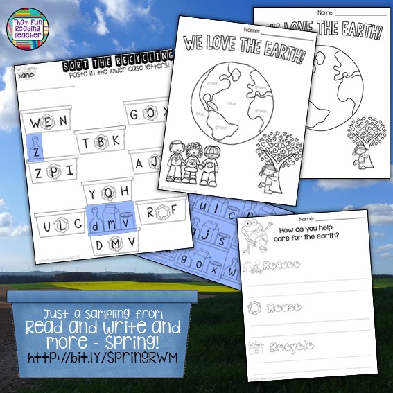 Earth Day writing activities from RWM - Spring $