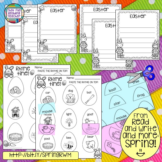 Easter writing activities from Read and Write and More Spring $