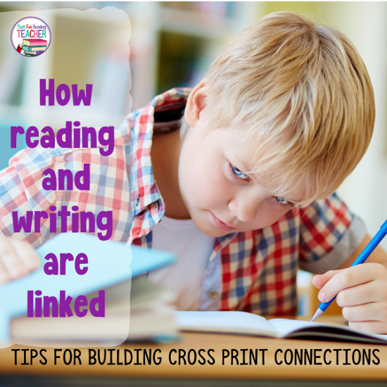 How reading and writing are linked - Tips for building cross print connections in kindergarten and first grade.