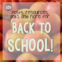 Back to School posts, resources, links and more! | That Fun Reading Teacher.com