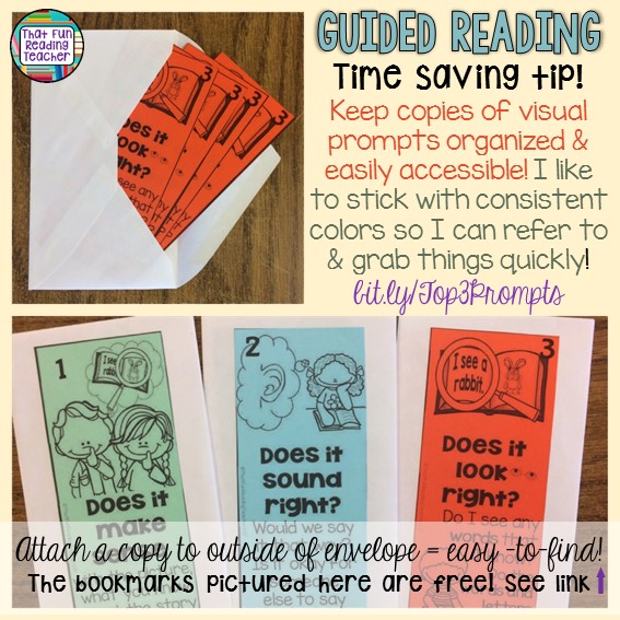 Free Top 3 Reading Prompts Bookmarks for Early Readers! 