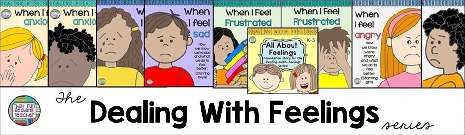 Dealing With Feelings Storybook lessons: Relatable characters model how they identify, accept and manage tricky feelings! Printable color and line-art, gender specific, growing series!