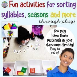 Fun activities for sorting syllables, seasons and more - through play