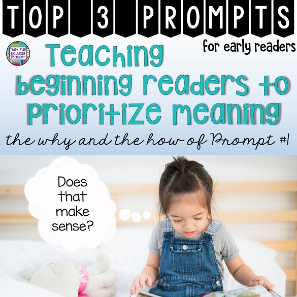 Teaching beginning readers? Teach them to read the pictures first! #earlylearning #kindergarten #top3prompts #readformeaning #beginningreaders #thatfunreadingteacher #education