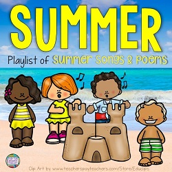 Free playlist of summer songs and poems for kids! #summer #education #kindergarten #earlylearning
