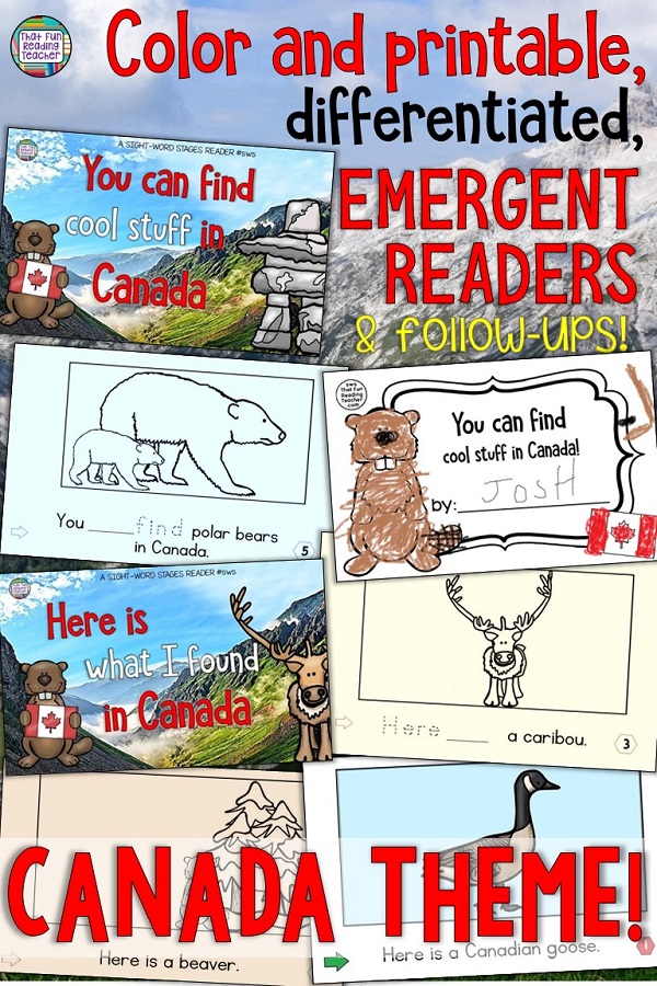 Canada Emergent Sight-Word Readers and follow up activities - Keep color copies for your classroom and differentiate for your students by printing! $ #earlyliteracy #reading #tpt #teacherspayteachers #canadianteachingresources