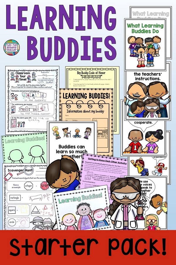 Thinking of doing Learning Buddies with your class? This Learning Buddies Starter pack contains organizational pieces to get started! $ #tpt #tptresources #learningbuddies #education #teaching #thatfunreadingteacher