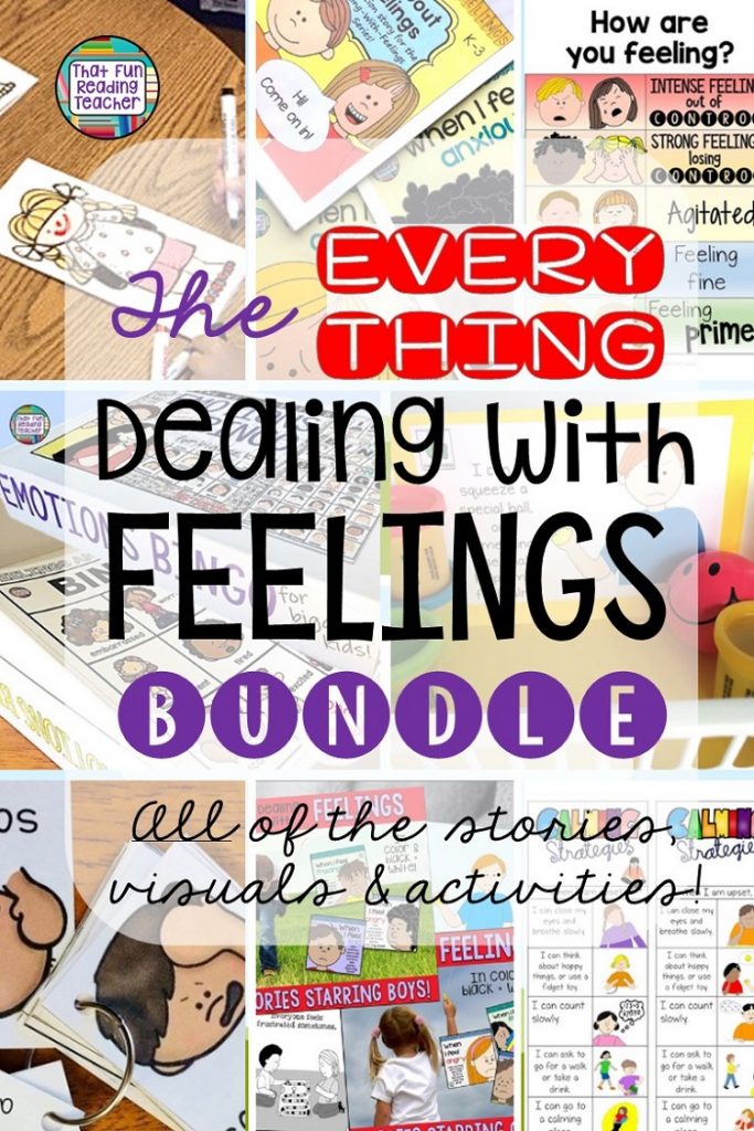 Teaching students how to manage feelings and emotions in the classroom? This bundle of storybook lessons, visuals and activities contains tried and true resources for K-4 students. Click through to read their feedback, and for more information!