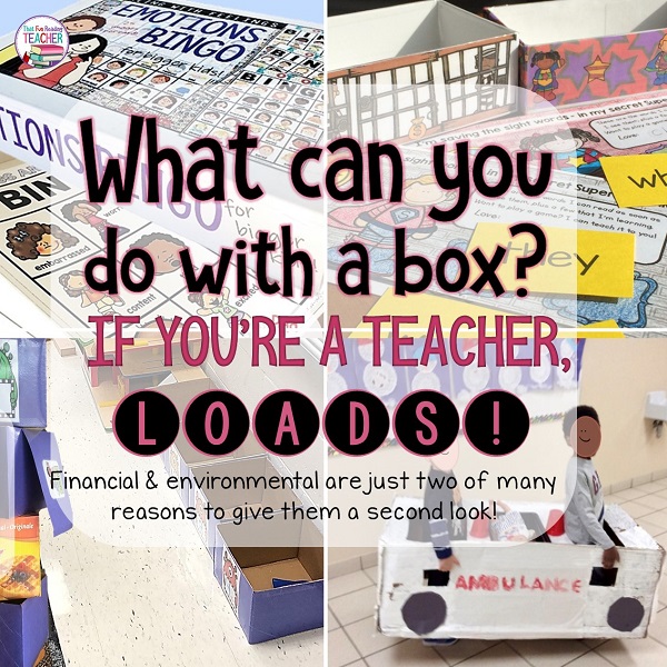 Fun ways to use boxes in the classroom (and freebies!)