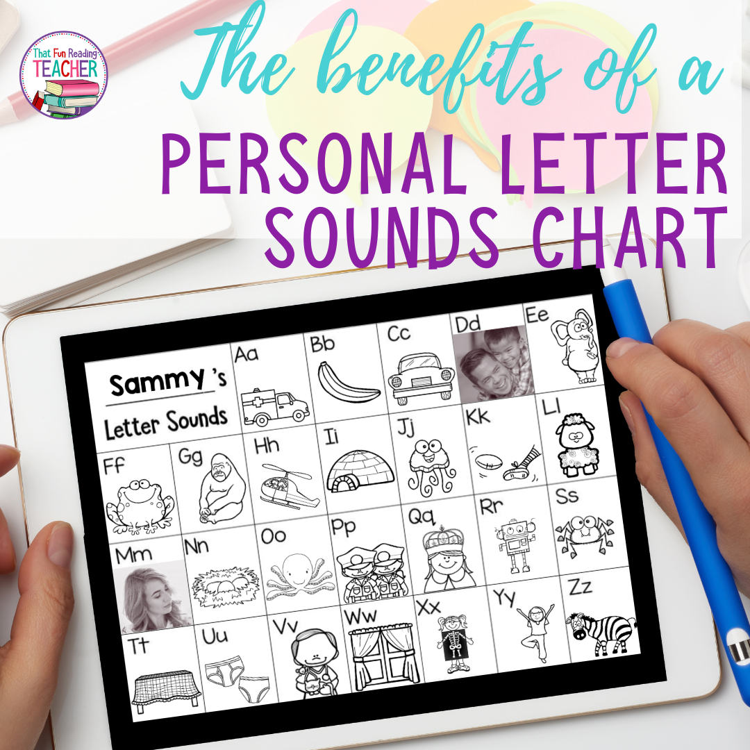 The benefits of a personal letter sounds chart for early readers and writers. #kindergarten #1stgrade #earlyliteracy #earlylearning #ThatFunReadingTeacher