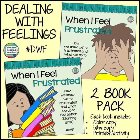 When I Feel Frustrated - recognizing, expressing & managing frustration. Printable activity, color and b&w versions of stories incl. $ #DWF