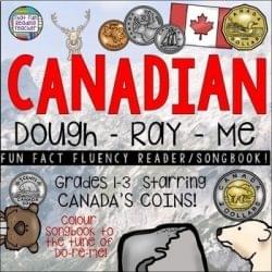 If you're teaching about Canadian coins and can sing Do-Re-Me, your students will love this! It's easy to remember Canadian coin names and values when you've learned them in song! Interactive, colour picture book with student-sized line version! $ #canadiancoins #tpt #canada #education #math #teacherspayteachers