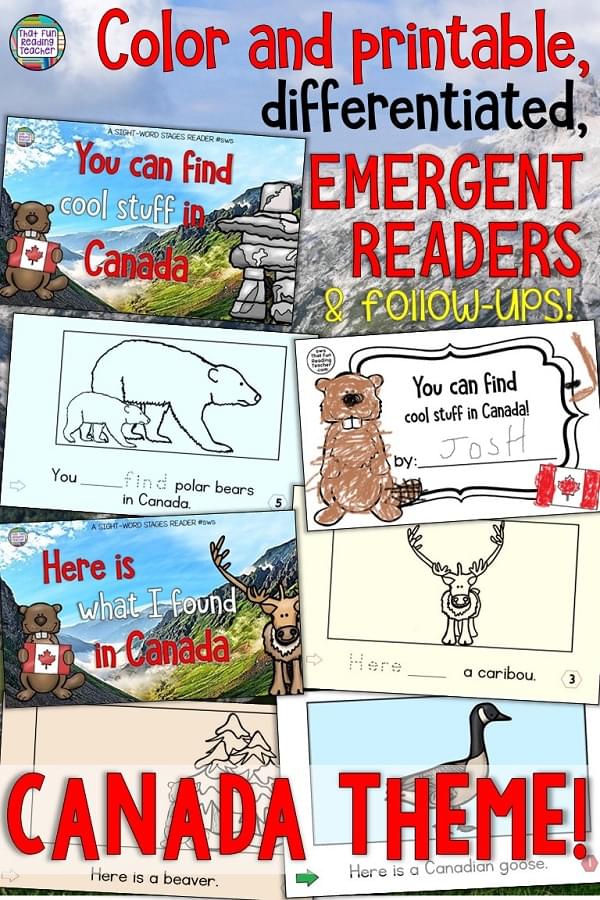 Canada Emergent Sight-Word Readers and follow up activities - Keep color copies for your classroom and differentiate for your students by printing! $ #earlyliteracy #reading #tpt #teacherspayteachers #canadianteachingresources